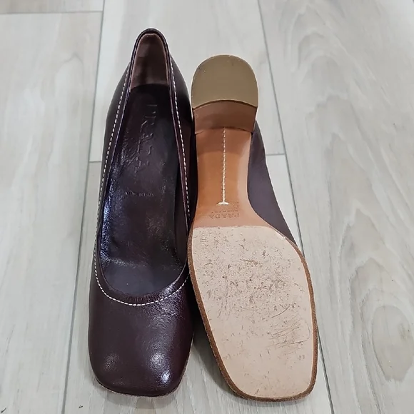 Vintage Prada Dark Brown Leather Heels - Picture 12 of 15